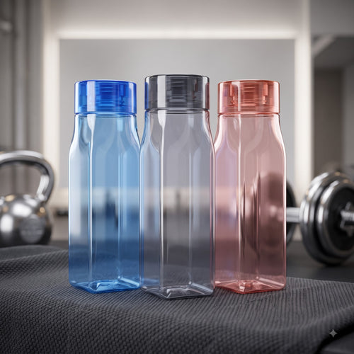 Varmora Aqua Cool Fresh - Transparent Plastic Water Bottle, BPA-Free & Food-Grade Plastic