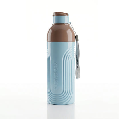 Varmora Bruce - Insulated Water Bottle, Plastic Inner, 100% Virgin Plastic, warm & Cold Compatible, BPA Free