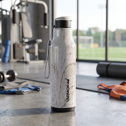 Varmora Sofia - Insulated Water Bottle, Stainless Steel Inner, 100% Virgin Plastic, Hot & Cold Compatible
