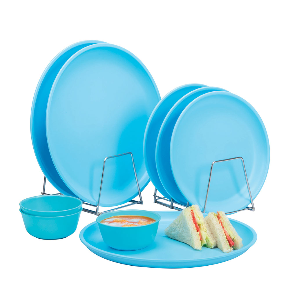 Buy Plastic Dinner Set Includes Plates Bowls Set Of 9