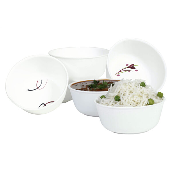 Varmora Nova Plastic Bowl | Set of 6 | BPA Free Food Grade Material | Microwave-Safe, Dishwasher-Friendly | Elegant Design