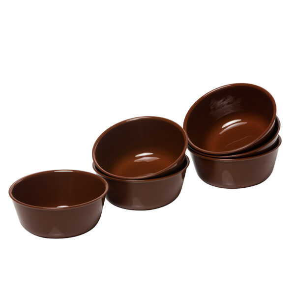 Varmora Plastic Bowl | Set of 6 | BPA Free Food Grade Material | Microwave-Safe, Dishwasher-Friendly | Elegant Design