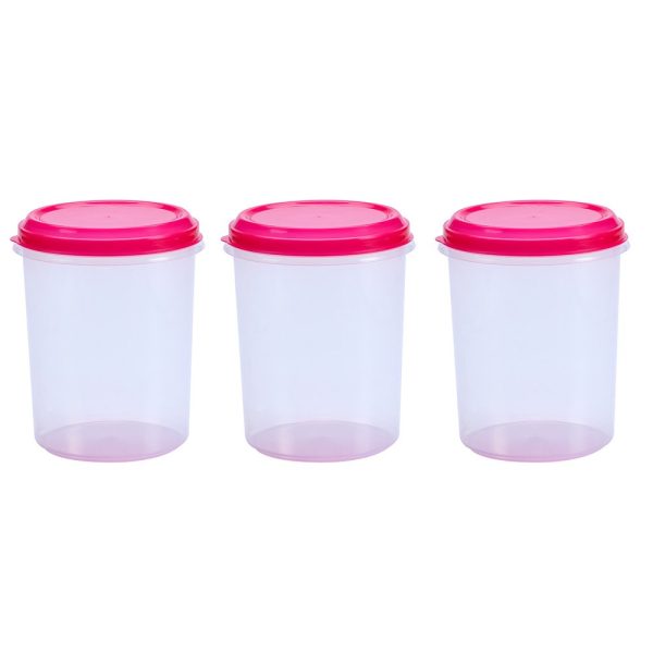 Varmora Glory Transparent Plastic Kitchen Storage Containers Set of 3 . 1kg