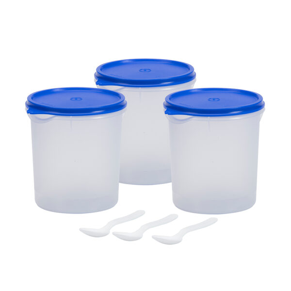 Round Plastic Container set of 3