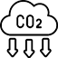 Reduces Co2 emission icon