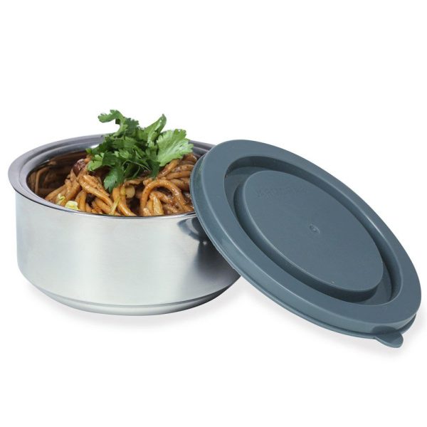 Varmora Stainless Steel Lunch Box with Plastic Lid