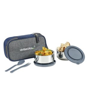 varmora insulated Lunch Box With 2 Containers