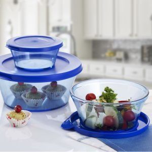 Varmora Elite Bowl - Set of 3 - Blue and Black Color
